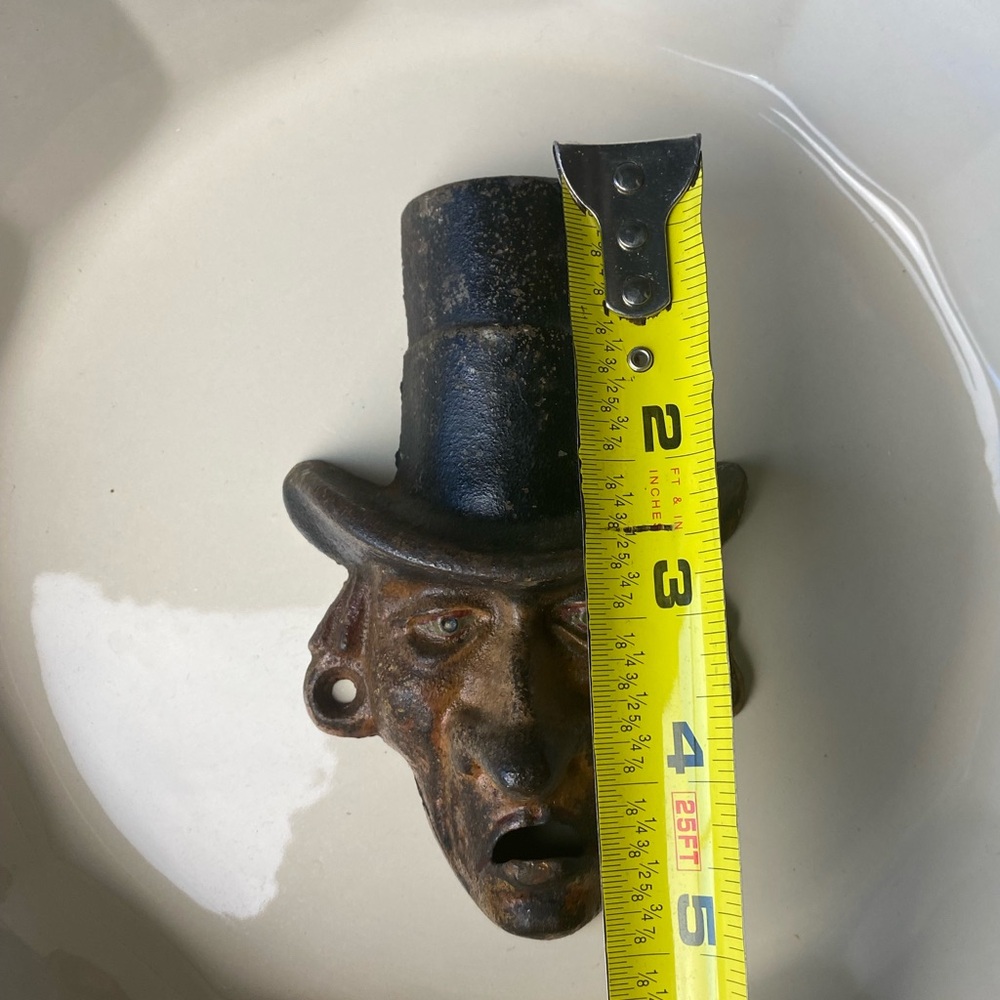 Wilton Mr Dry Bottle Opener Cast Iron Man W/ Tophat Wall Mount Vintage Excellent - Picture 7 of 7